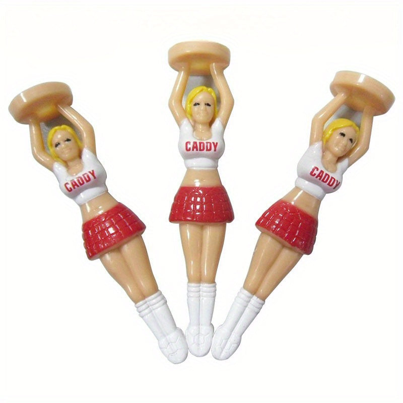 3pcs Women Shape Golf Spike Ball Tee Spike Holder Golf Supplies