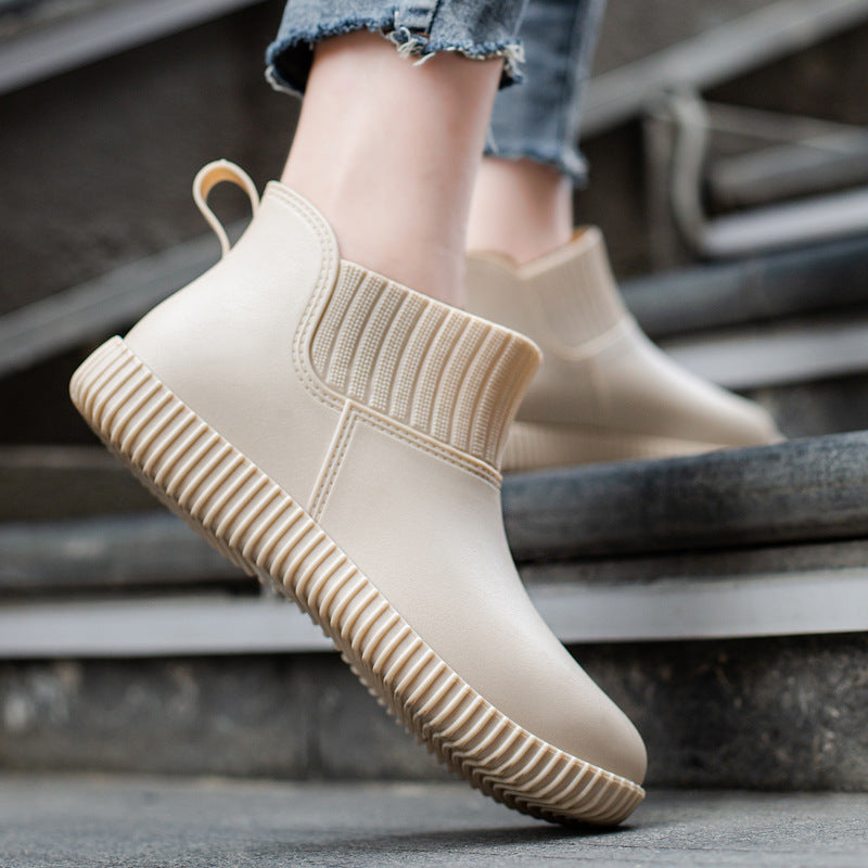 Women's Waterproof Anti-Slip Rain Boots PVC Work Booties