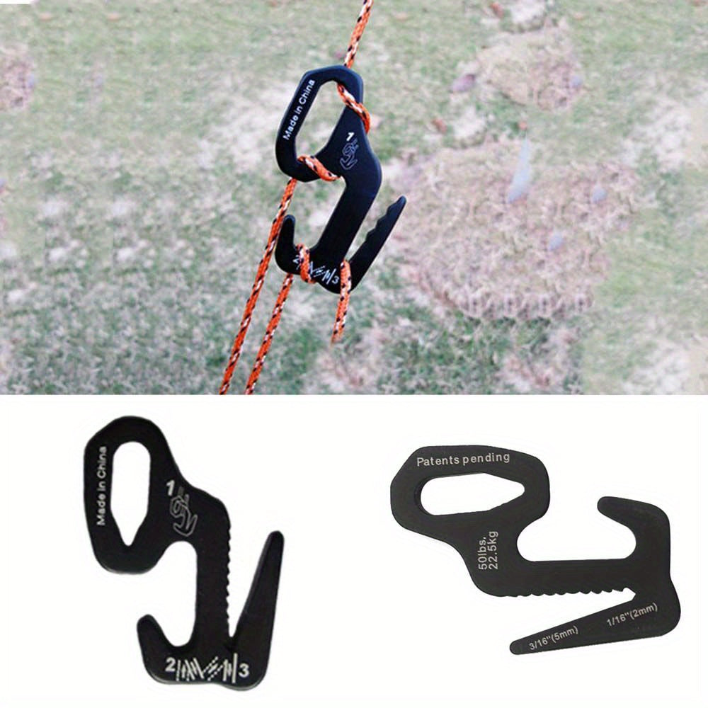 Aluminum Alloy Hook Rope Tightener for Camping and Outdoor