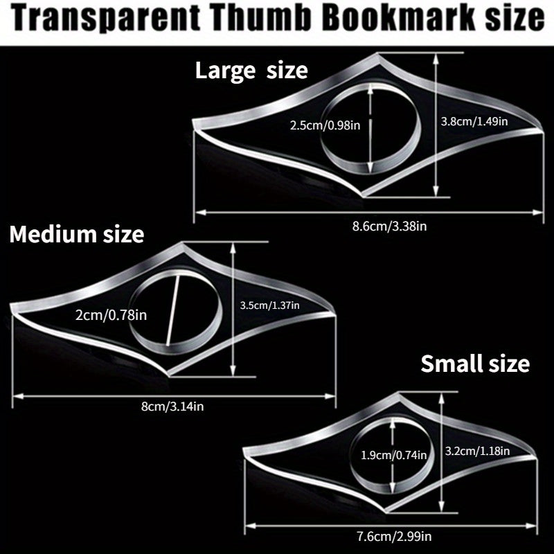 Acrylic Book Expander Thumb Reading Support Rack Bookmark Clip Page