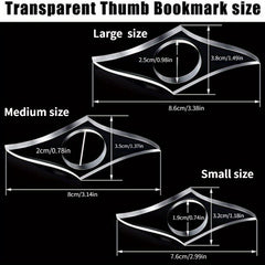 Acrylic Book Expander Thumb Reading Support Rack Bookmark Clip Page