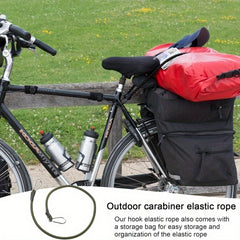 Elastic Rope Carabiner Tie Down Straps for Outdoor Tent Camping