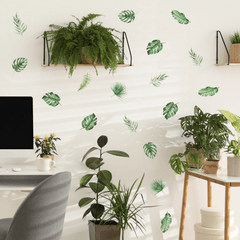 Leaf Wall Stickers Green Plant Decoration