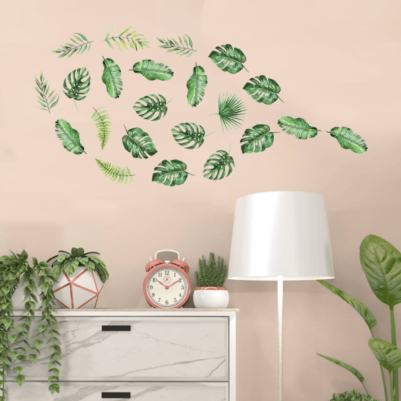 Leaf Wall Stickers Green Plant Decoration