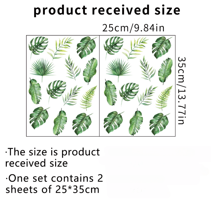 Leaf Wall Stickers Green Plant Decoration
