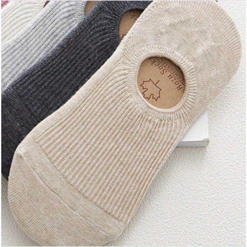 Men's Solid Liner Anklets Socks Soft Breathable Sweat Absorbent