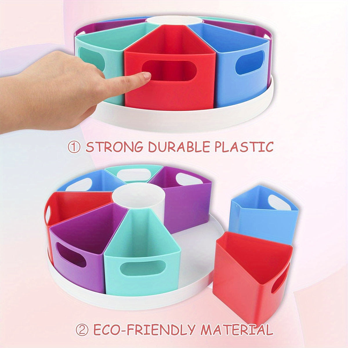 Rotating Art Supplies Organizer for Desk