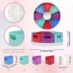 Rotating Art Supplies Organizer for Desk
