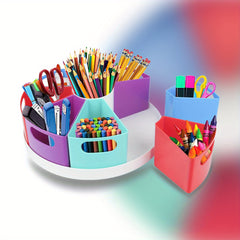 Rotating Art Supplies Organizer for Desk