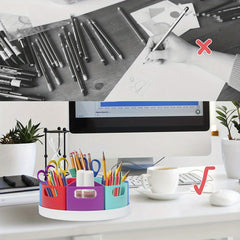 Rotating Art Supplies Organizer for Desk
