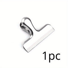 6pcs Wide Metal Chip Clips 7.62cm Stainless Steel Paper Clamps