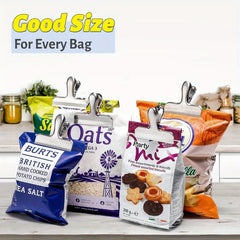 6pcs Wide Metal Chip Clips 7.62cm Stainless Steel Paper Clamps