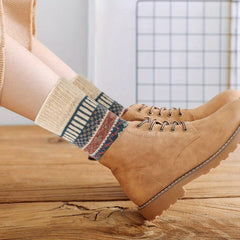 5 Pairs Wool Socks Winter Warm Cozy Soft Crew Socks Men Women Christmas Gift