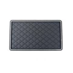 Car Perfume Ornament Rhinestone Plaid Placement Mat Car Interior Accessory