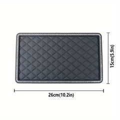 Car Perfume Ornament Rhinestone Plaid Placement Mat Car Interior Accessory