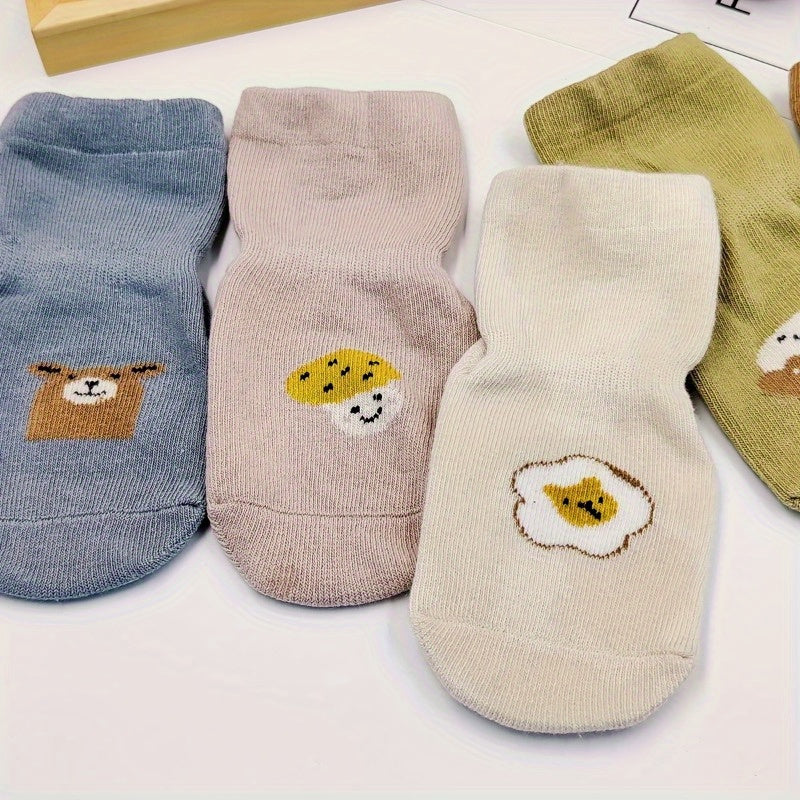 Kids Floor Socks for Spring Autumn Non-slip Walking Cartoon Socks