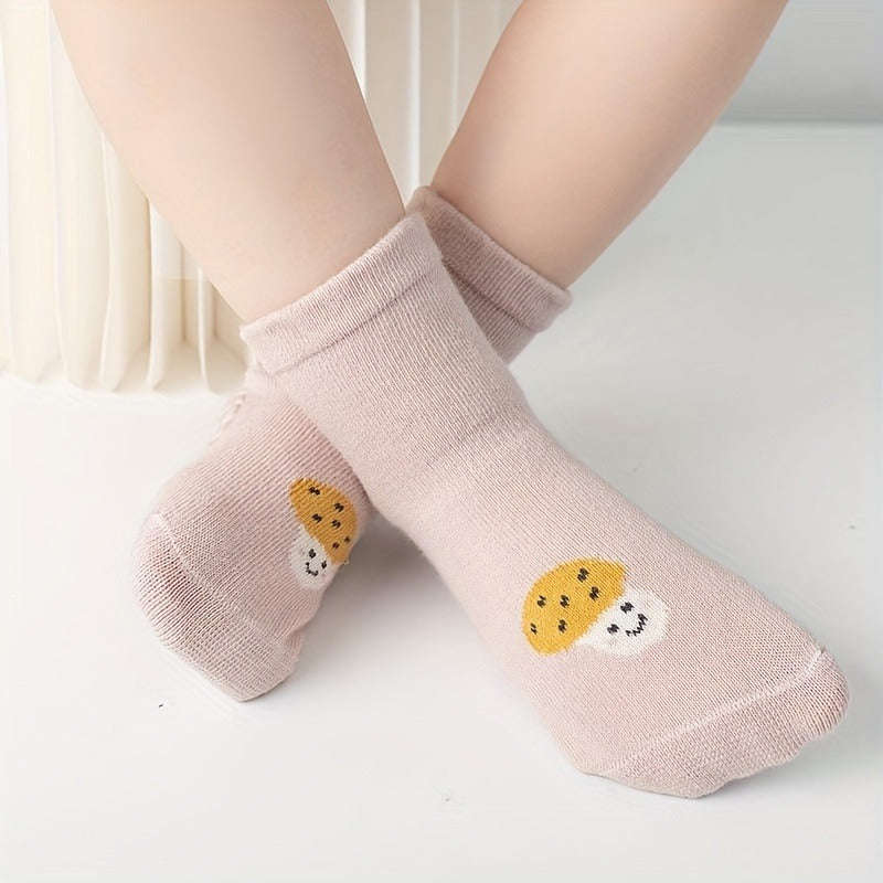 Kids Floor Socks for Spring Autumn Non-slip Walking Cartoon Socks
