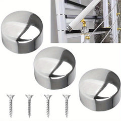 4pcs Staircase Handrails PVC Armrest Accessories Pipe Plug Round End Caps