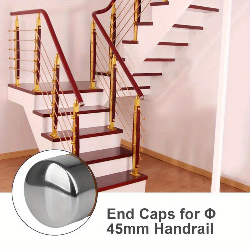 4pcs Staircase Handrails PVC Armrest Accessories Pipe Plug Round End Caps