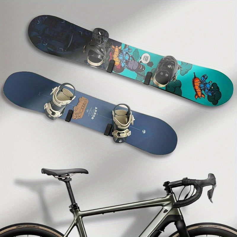 2pcs Horizontal Snowboard Clips Wall Mounted Display Rack