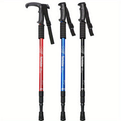 Telescopic Outdoor Climbing Stick Aluminum Alloy Hiking Crutch Cane