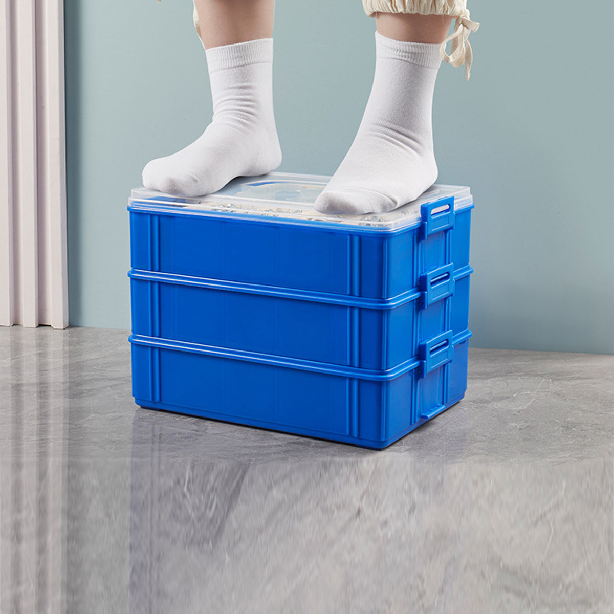 Small 3 Layer Storage Box Stackable Organizer Container