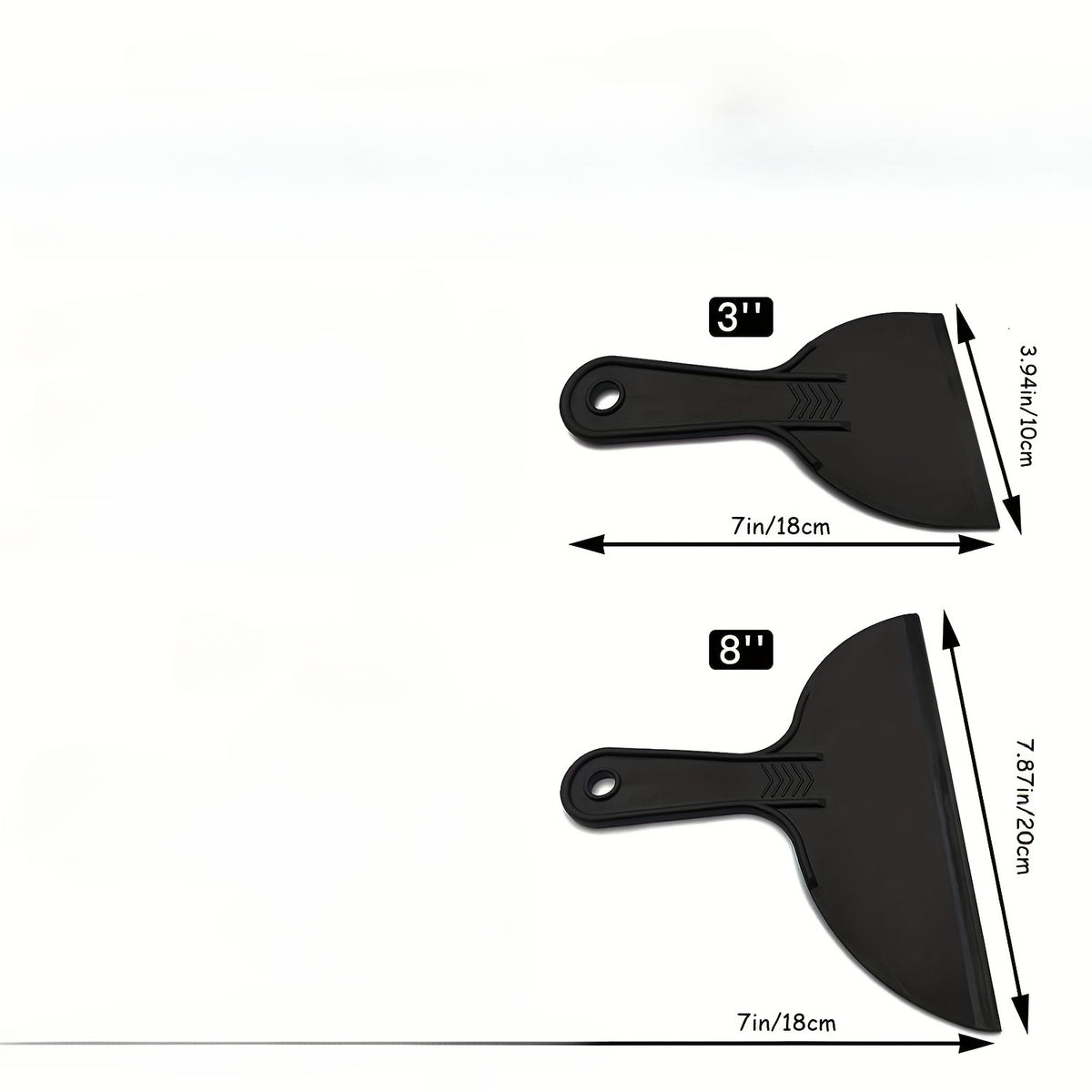 2pcs 7 20 Putty Knives Flexible Plastic Paint Scraper Tool
