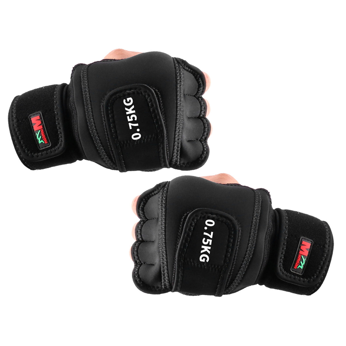 1 Pair 5kg Weighted Gloves Soft Fitness Gloves with Wrist Strap