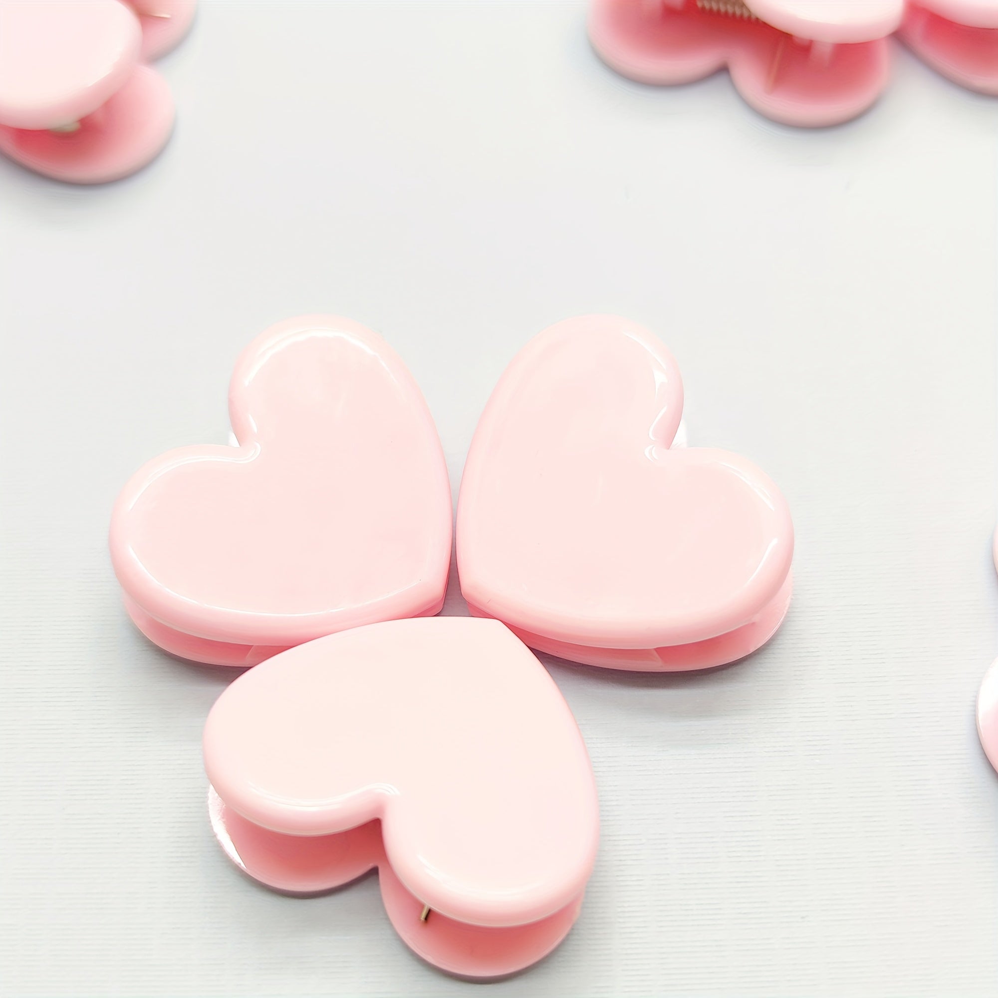 5pcs Pink Heart Clips & Decorative Photo Clips