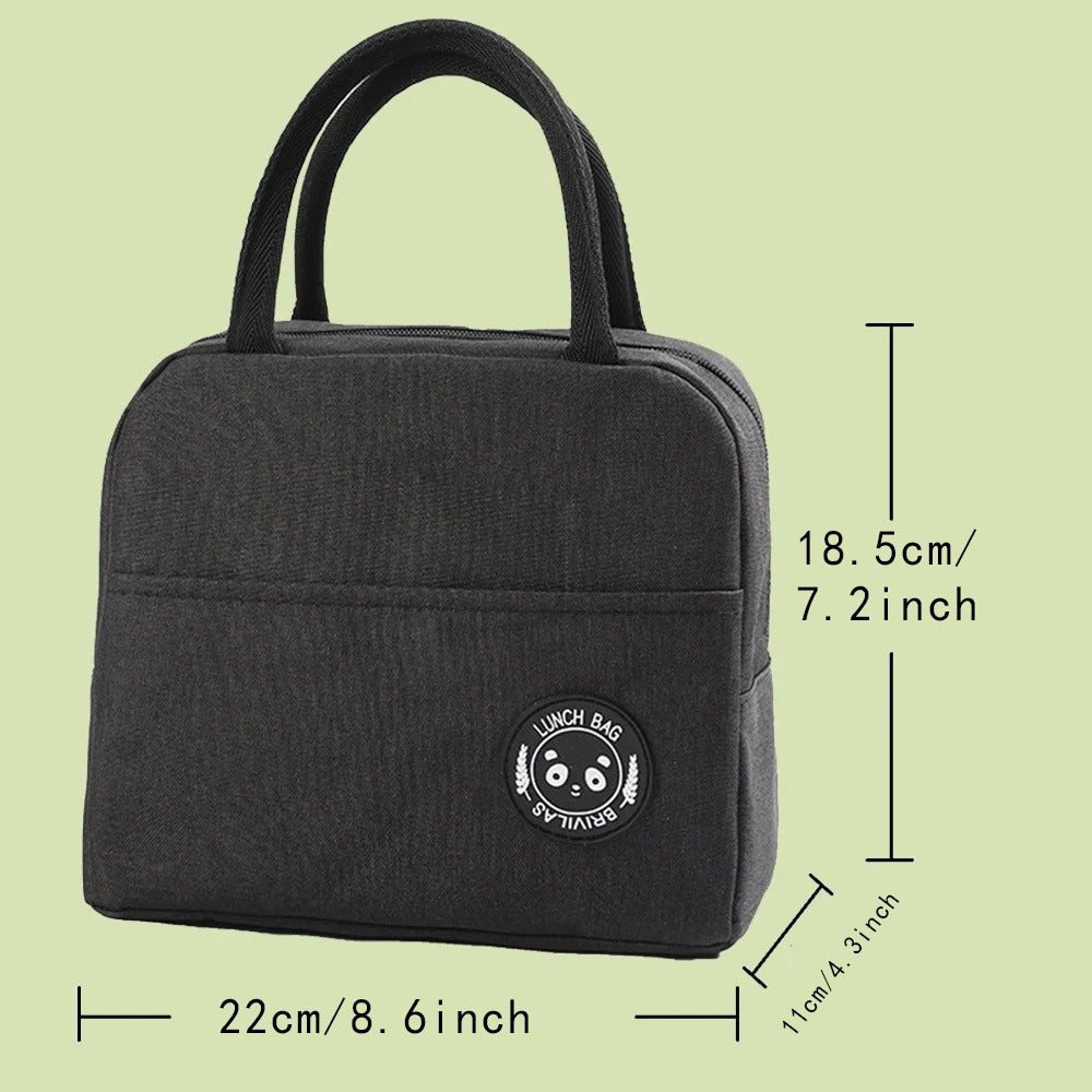 Insulated Lunch Bag with Rose Golden Monogram and Ice Pack Pocket