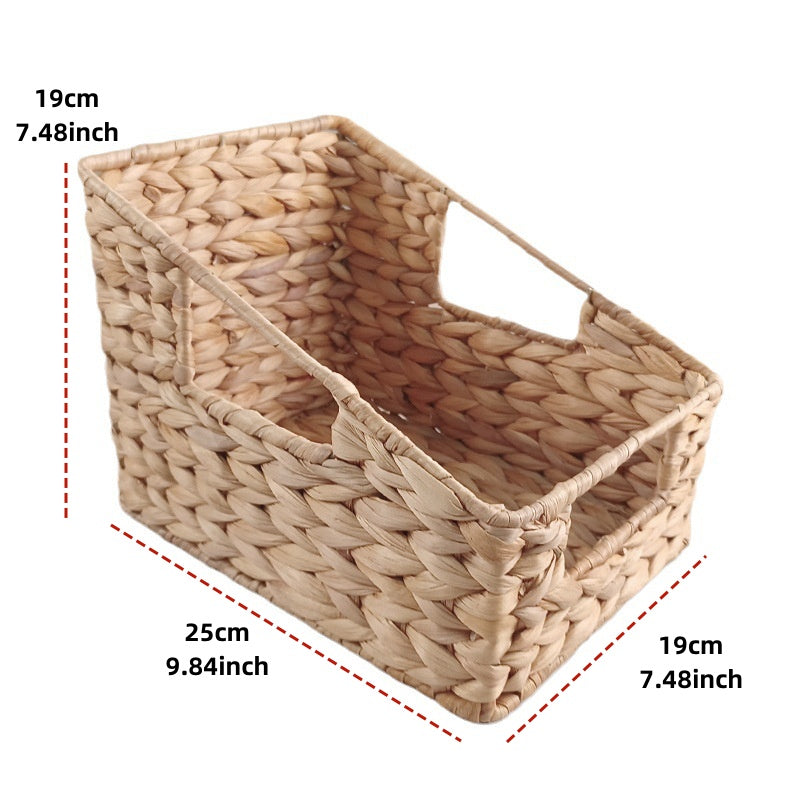 Handwoven Storage Box Natural Materials Office Storage