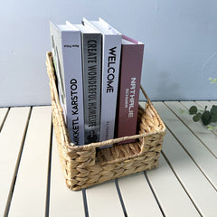 Handwoven Storage Box Natural Materials Office Storage