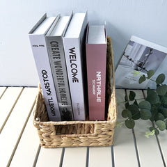 Handwoven Storage Box Natural Materials Office Storage