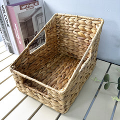 Handwoven Storage Box Natural Materials Office Storage