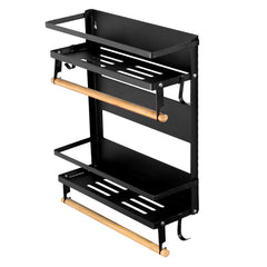 Folding Magnetic Refrigerator Storage Rack Kitchen Organizer