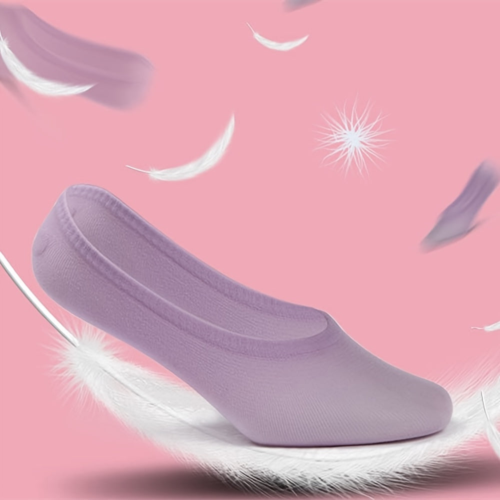 10 Pairs Women's Invisible Crew Socks Breathable Casual for High Heels