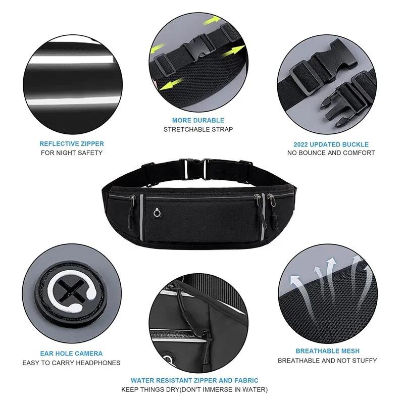 Running Waist Bag Sports Belt with Phone Case Running Bag