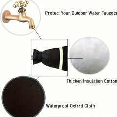 2pcs Faucet Cover for Winter Freeze Protection Spigot with Reflective Strips