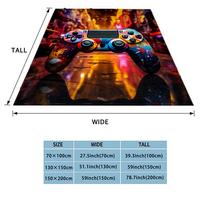 Colorful Gamepad Print Blanket Lightweight Flannel Throw for Sofa Bed