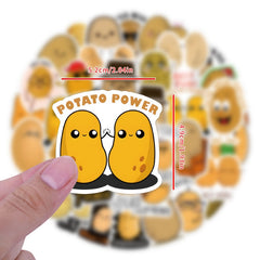 62pcs Potato Man Graffiti Stickers for Cars Laptops Mugs Waterproof DIY