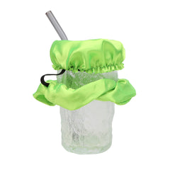 Cup Cover Hair Rings Set with Drinking Hole Scrunchie