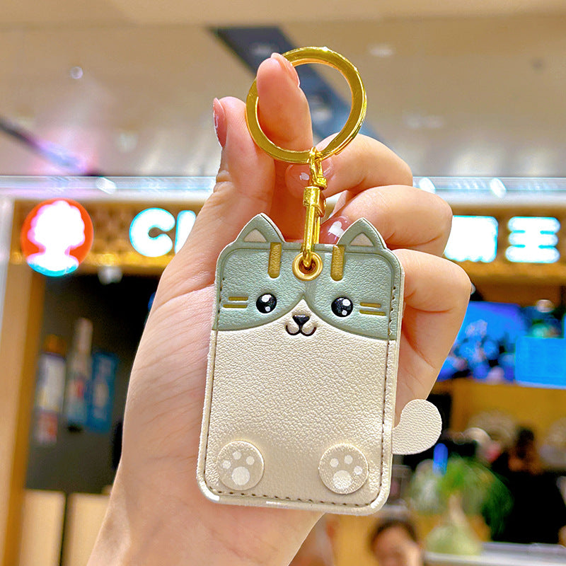 Cat Backpack Pendant Keychain Card Holder
