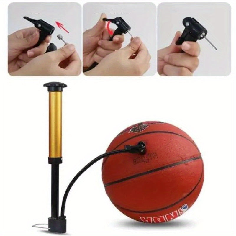Stainless Steel Bike Pump Hand Air Pump Portable Ball Inflating Pump