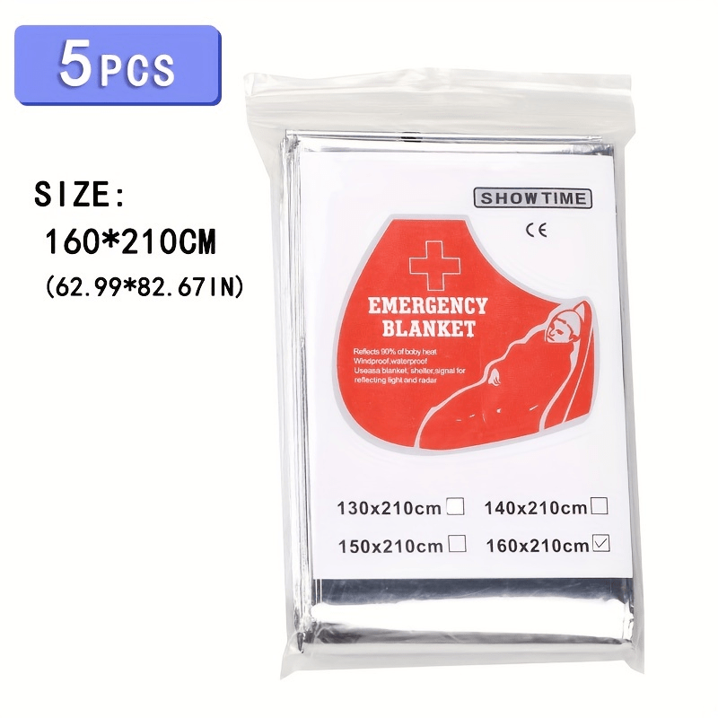 10pcs Emergency Survival Thermal Blankets Waterproof Windproof Reusable