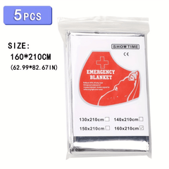10pcs Emergency Survival Thermal Blankets Waterproof Windproof Reusable