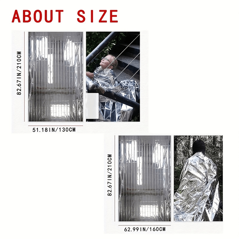 10pcs Emergency Survival Thermal Blankets Waterproof Windproof Reusable