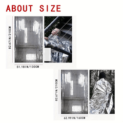 10pcs Emergency Survival Thermal Blankets Waterproof Windproof Reusable