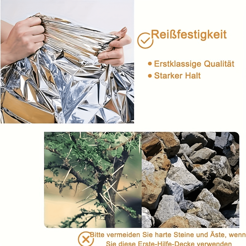 10pcs Emergency Survival Thermal Blankets Waterproof Windproof Reusable