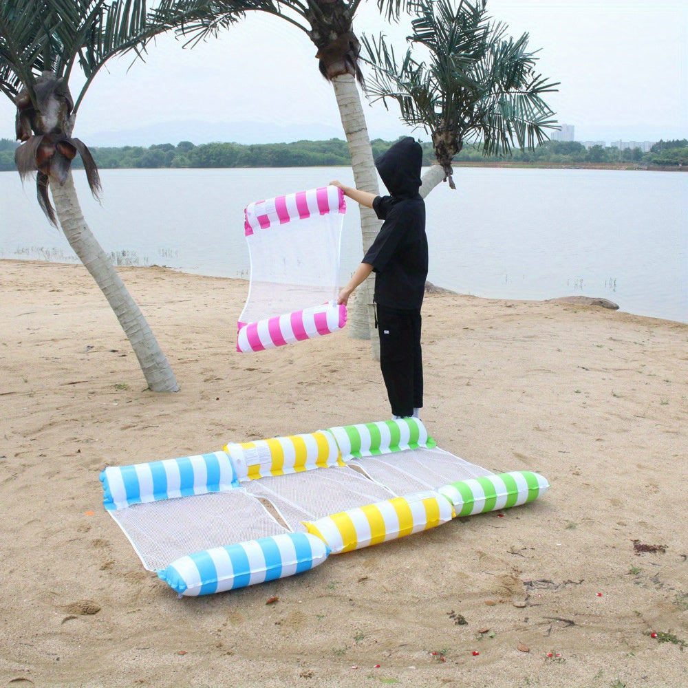 Inflatable PVC Lounger Floating Row Water Hammock