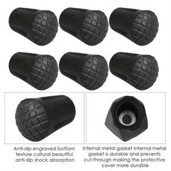 10pcs Anti slip Rubber Cane Tips Protective Tips Hiking Poles Tips